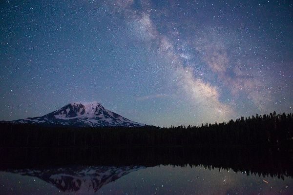 Milky Way rising over Mt Adams-Gifford Pinchot National Forest-Washington State